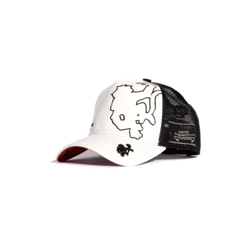 Red Monkey RM1347W Trucker Cap - Black & White - قبعة